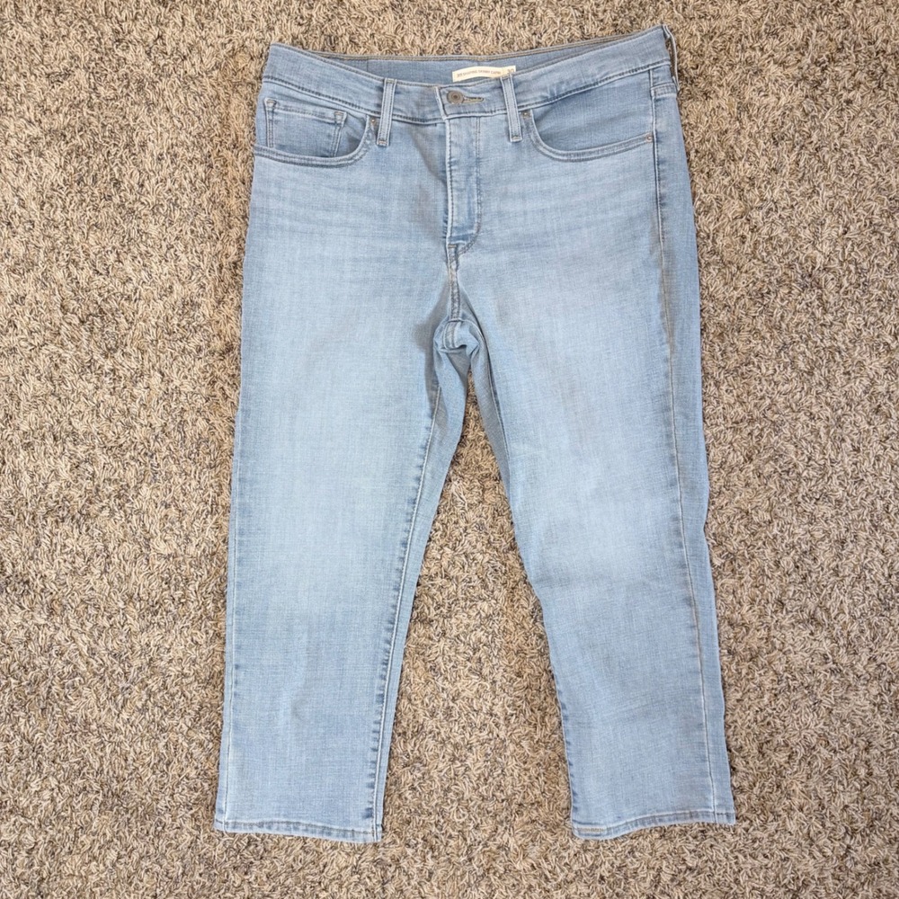 Levis 311 Shaping Skinny Capri Jeans Light Wash Blue Denim Size 30 A0086-0005